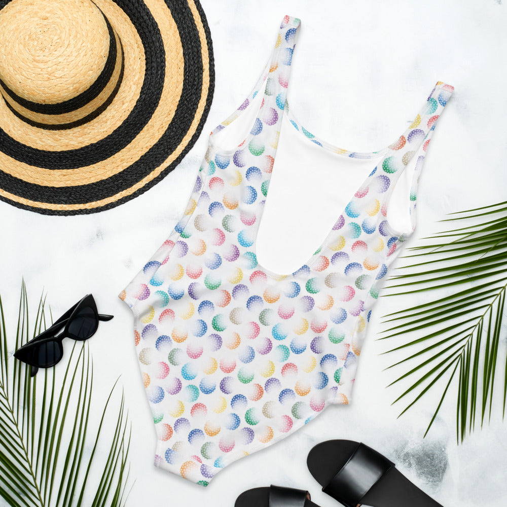 Swiss Moon White One-Piece Swimsuit