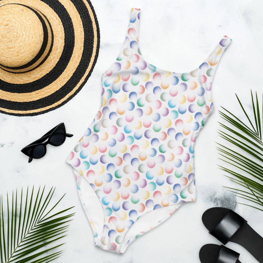Swiss Moon White One-Piece Swimsuit
