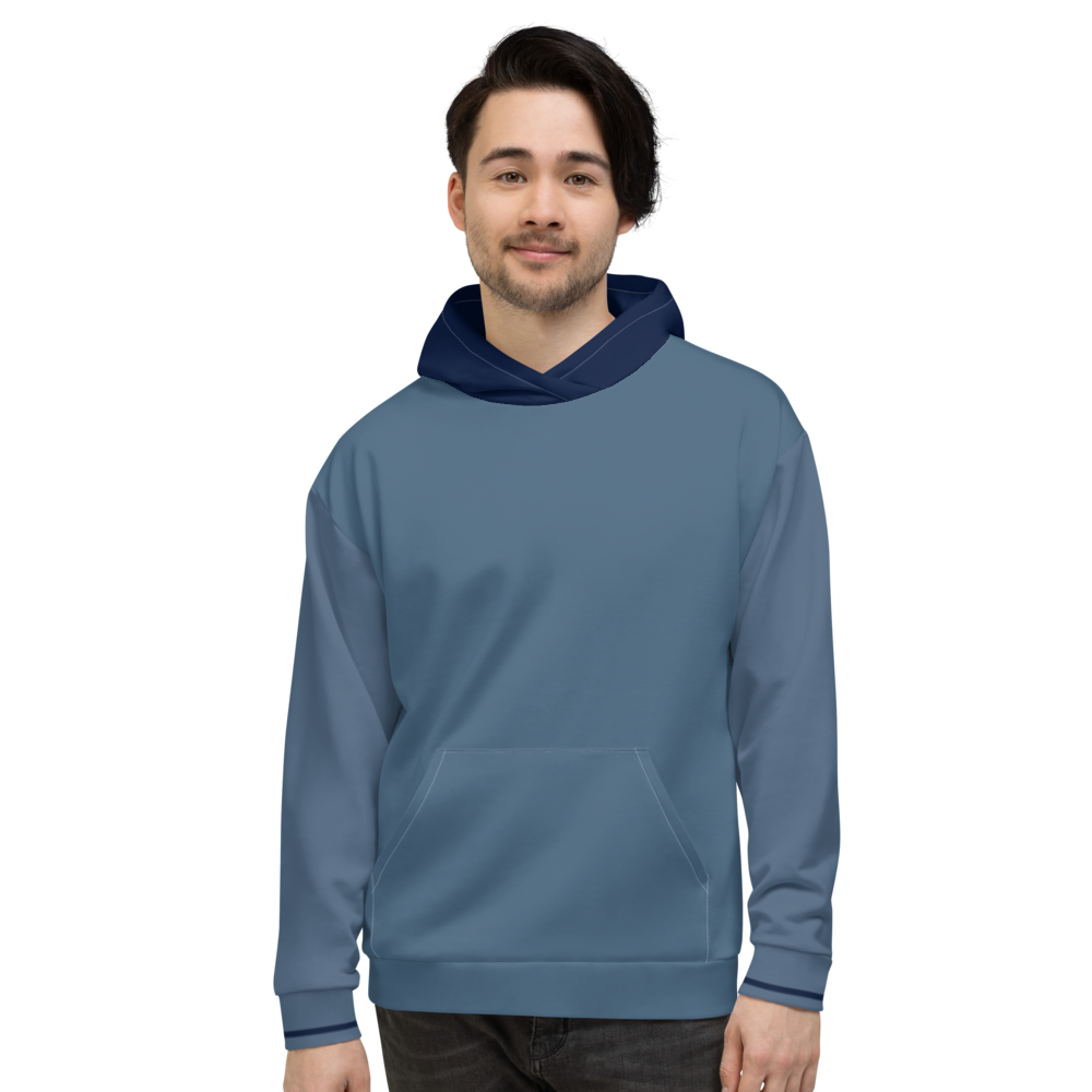 Split Blue Unisex Hoodie from Vluxe by Lucky Nahum