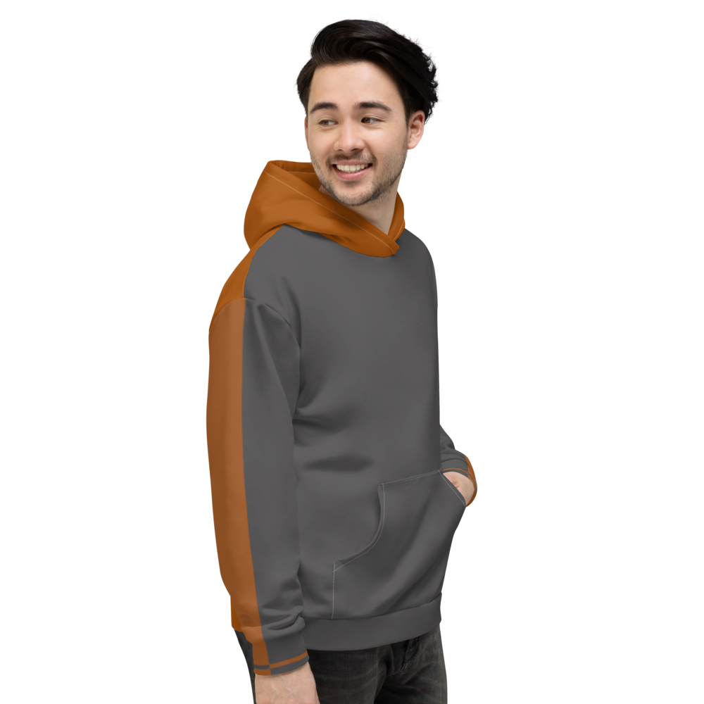 Split Gray Unisex Hoodie from Vluxe by Lucky Nahum