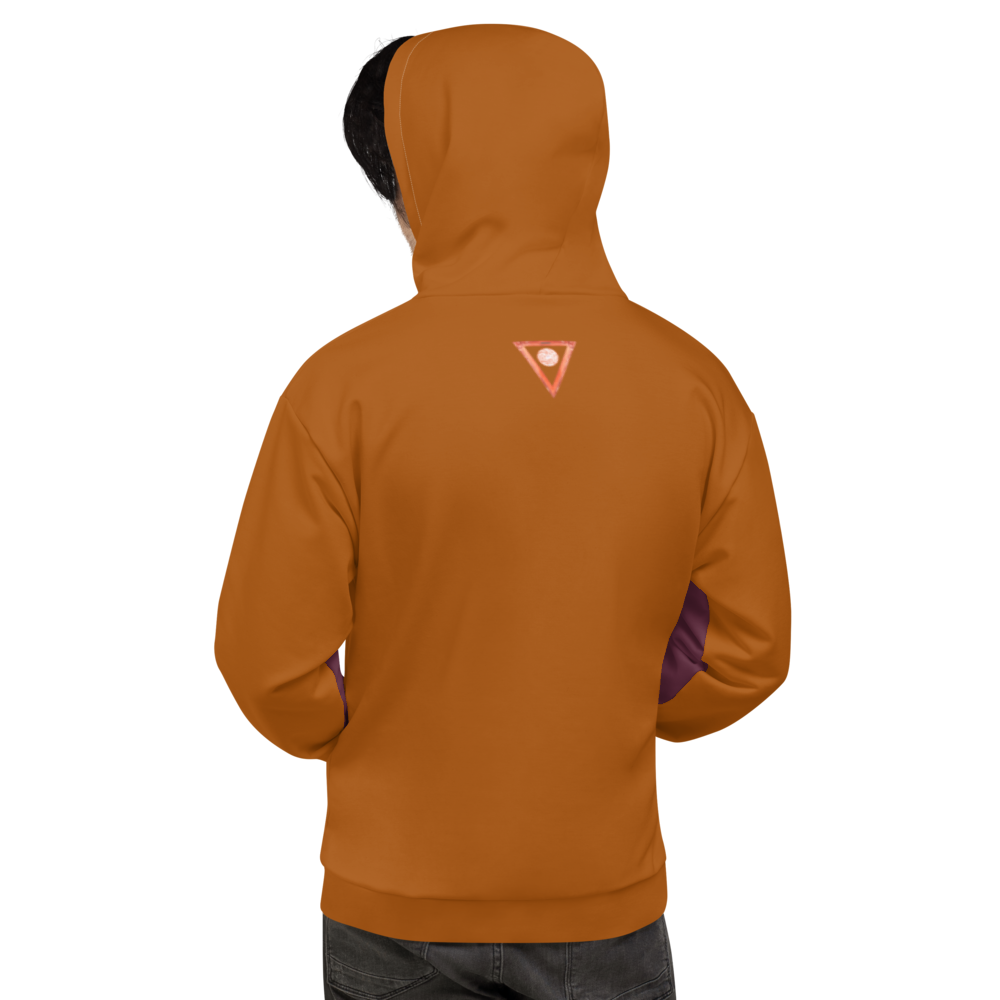 Split Purple Unisex Hoodie from Vluxe by Lucky Nahum