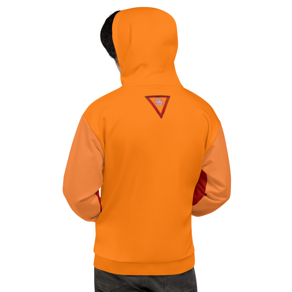 Split Red Unisex Hoodie from Vluxe by Lucky Nahum