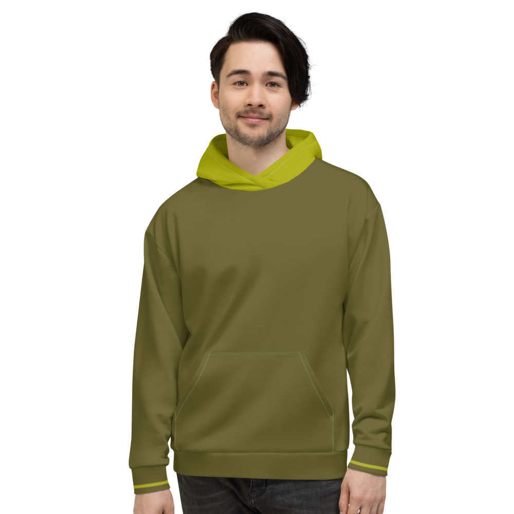 Split Olive Unisex Hoodie from Vluxe by Lucky Nahum