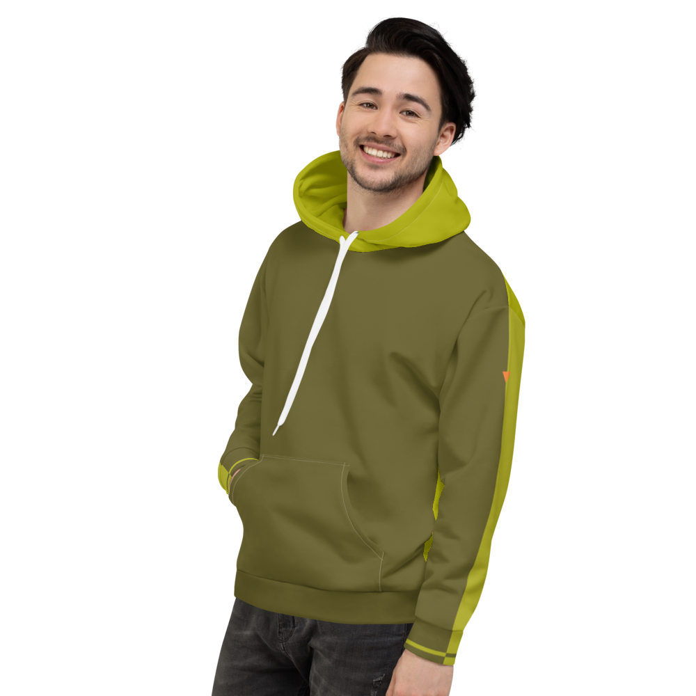 Split Olive Unisex Hoodie from Vluxe by Lucky Nahum