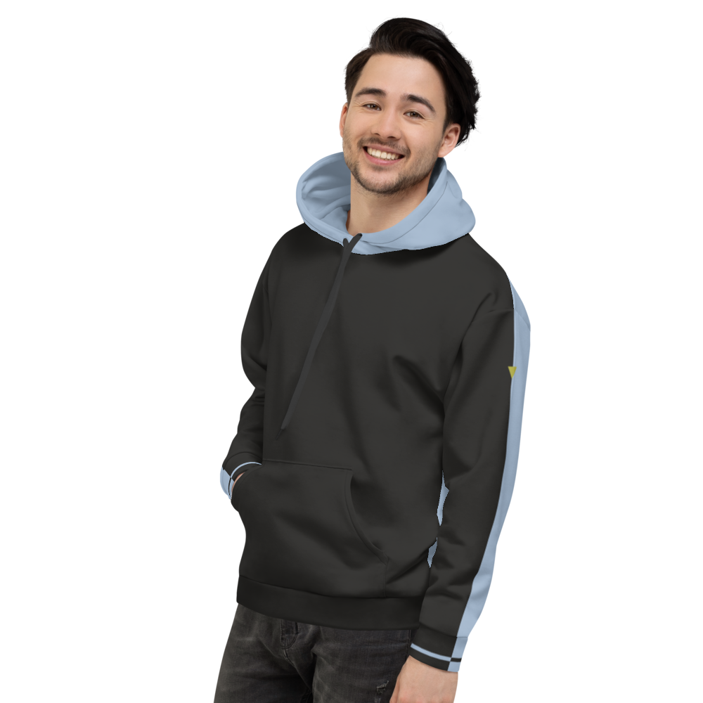 Split Black Unisex Hoodie from Vluxe by Lucky Nahum