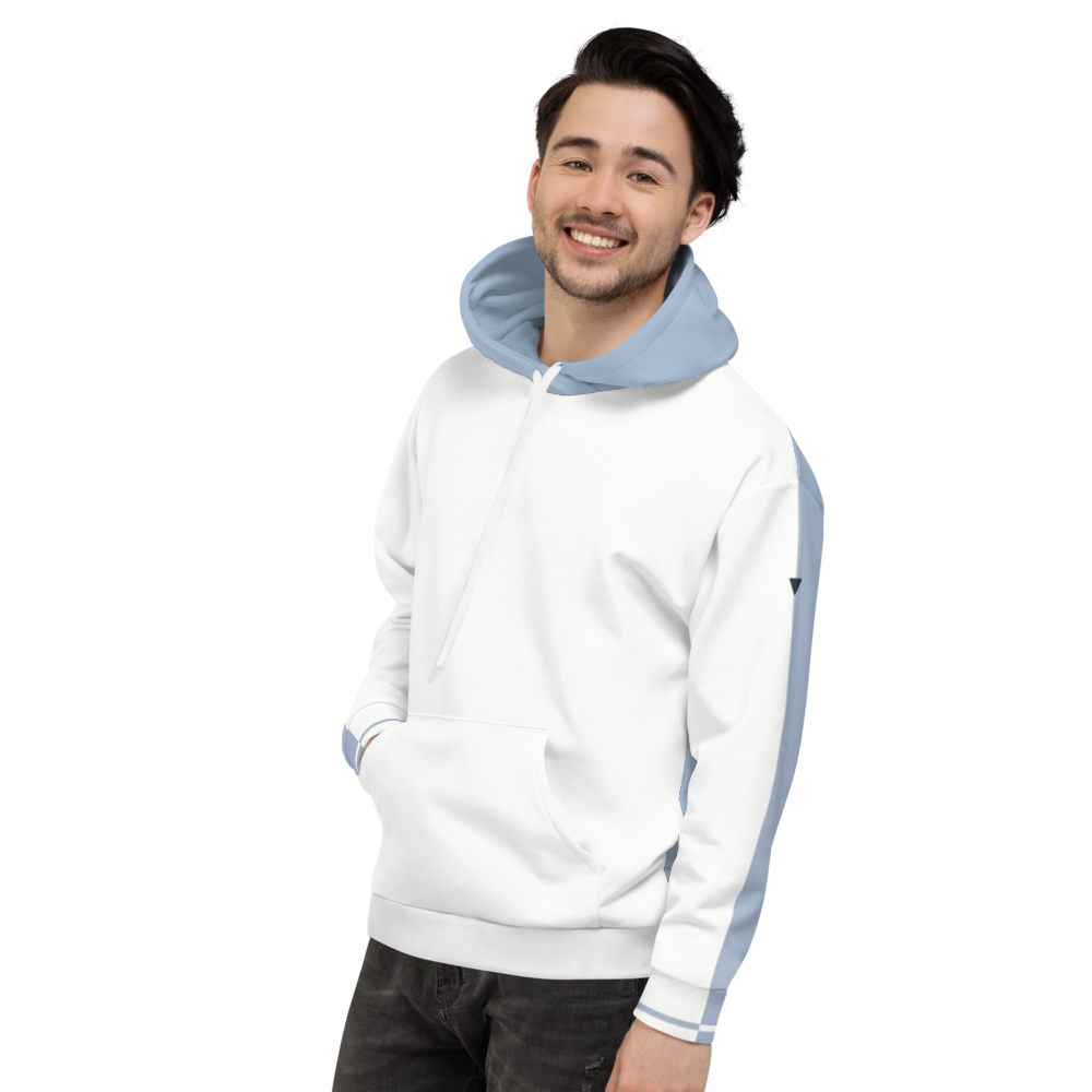 Split White-Ice Unisex Hoodie from Vluxe by Lucky Nahum