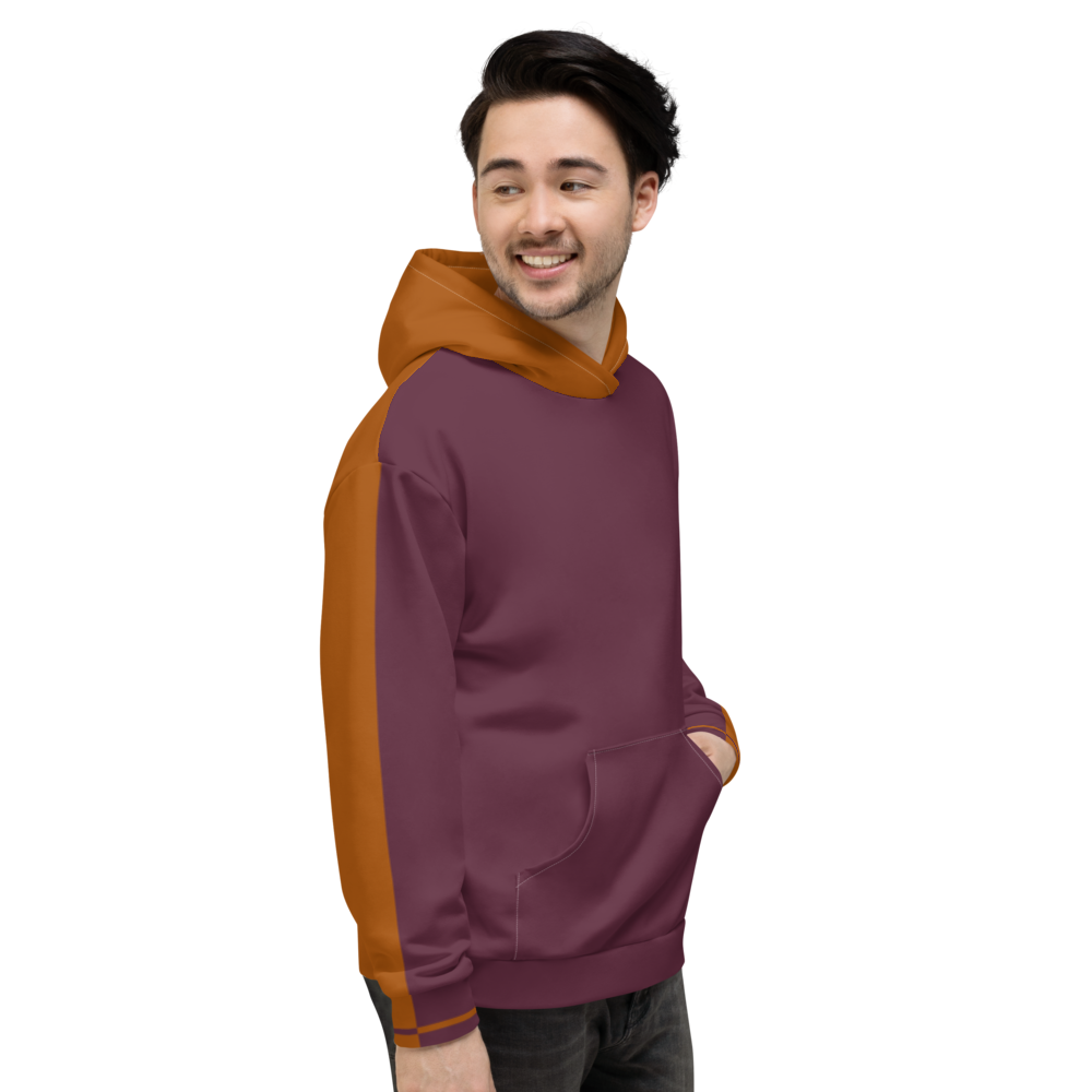 Split Purple Unisex Hoodie from Vluxe by Lucky Nahum