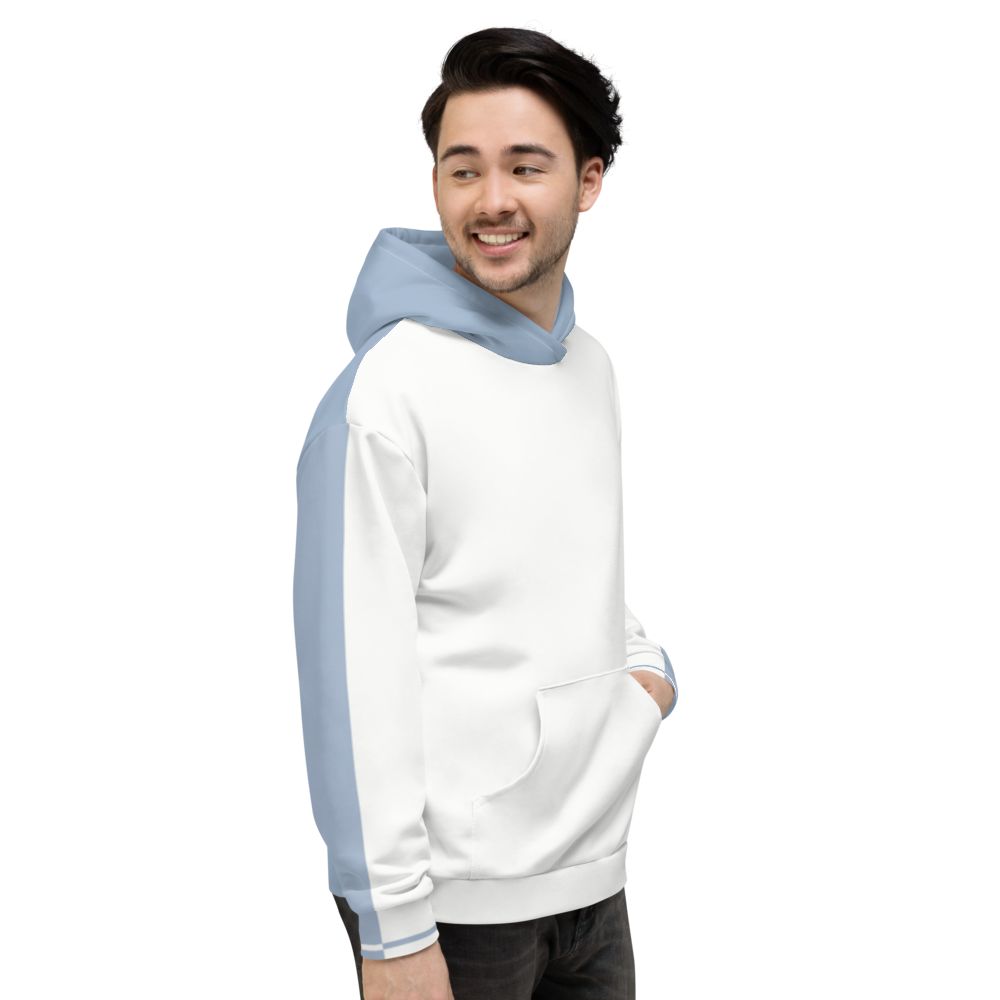 Split White-Ice Unisex Hoodie from Vluxe by Lucky Nahum