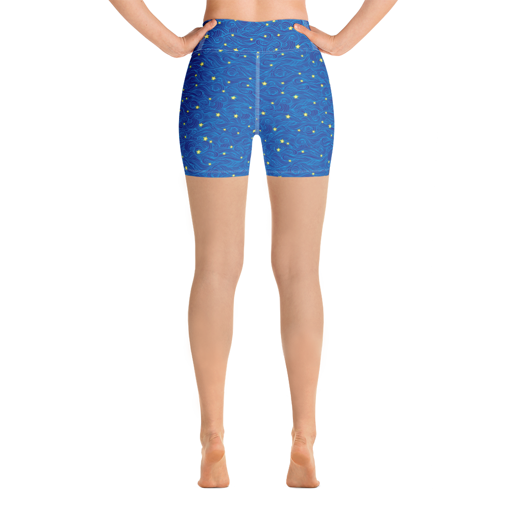 Starry Night Yoga Shorts
