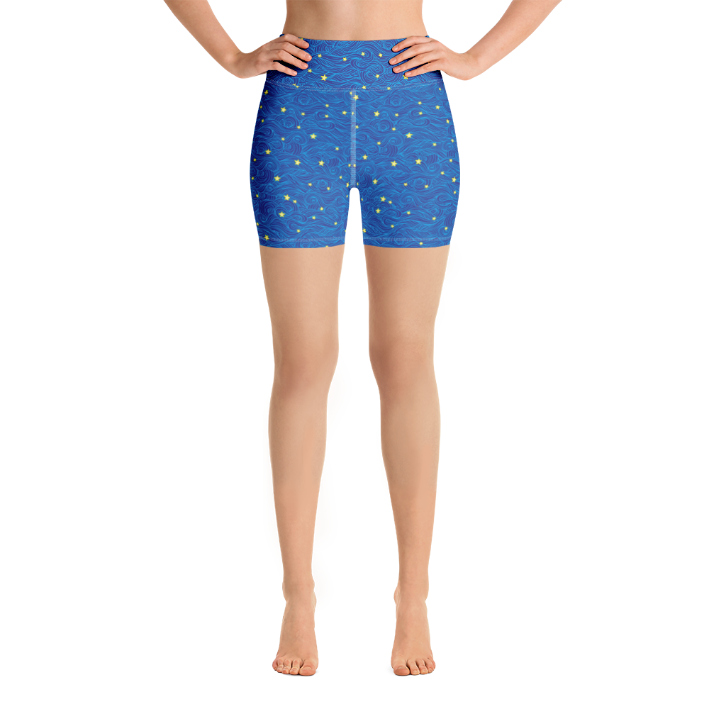 Starry Night Yoga Shorts