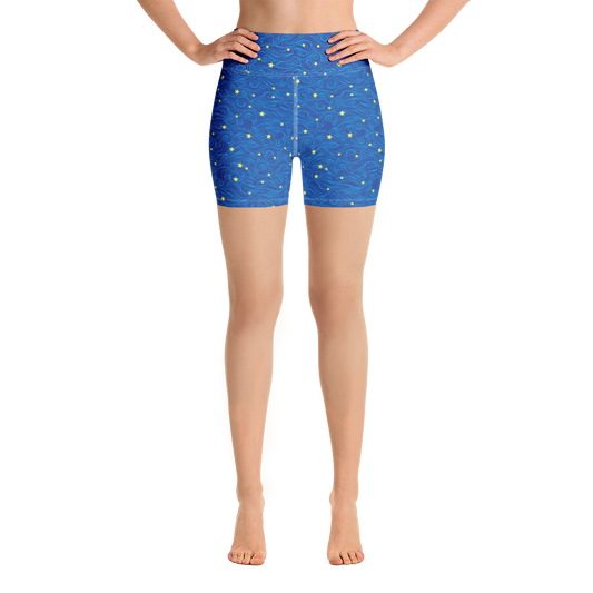 Starry Night Yoga Shorts