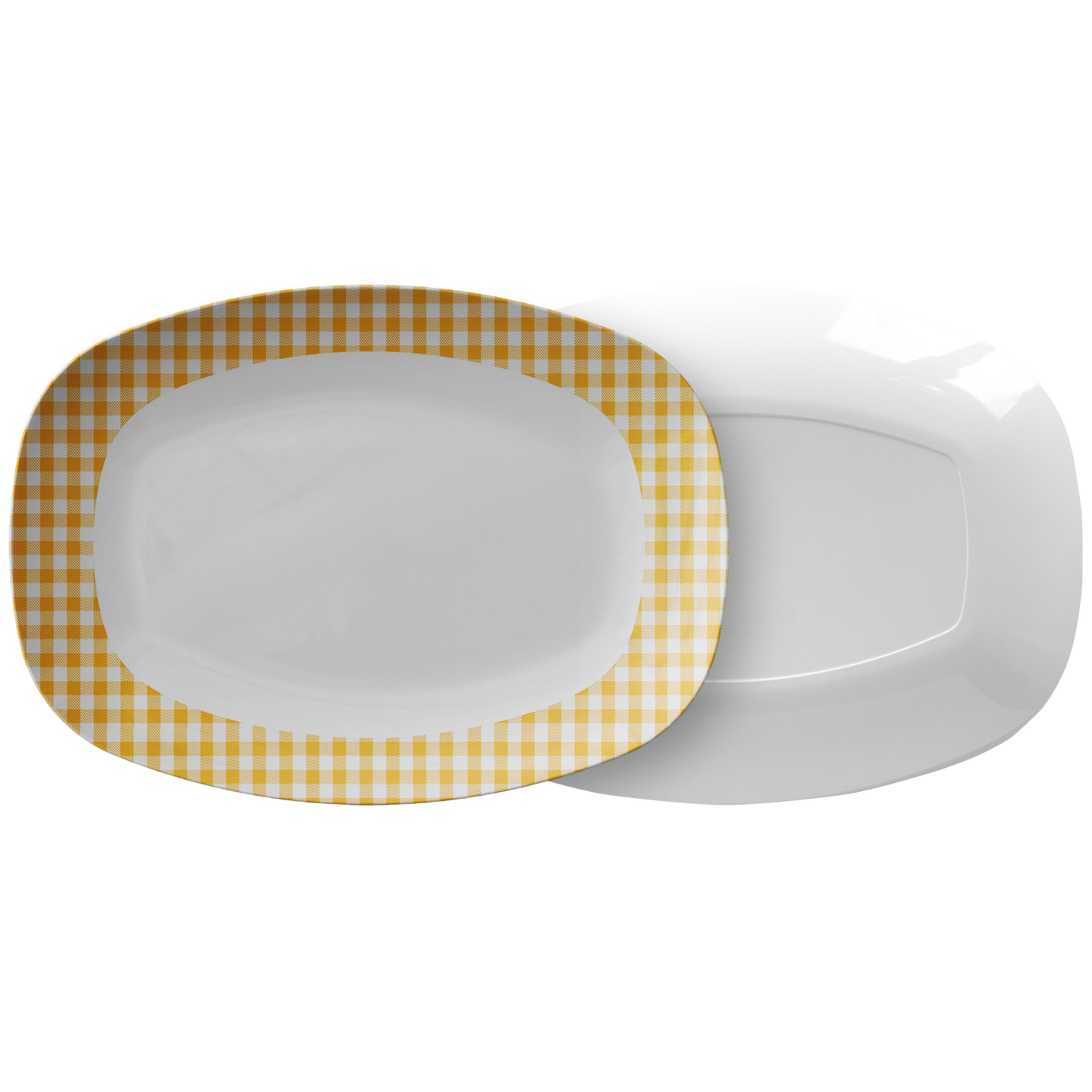 Sartorially Checked Orange Platter