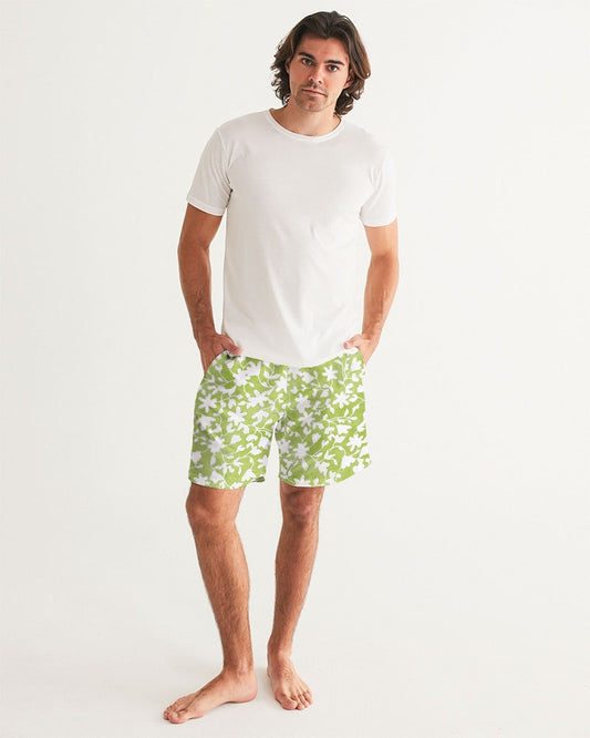 Camo Flower Grass Men's Swim Trunk