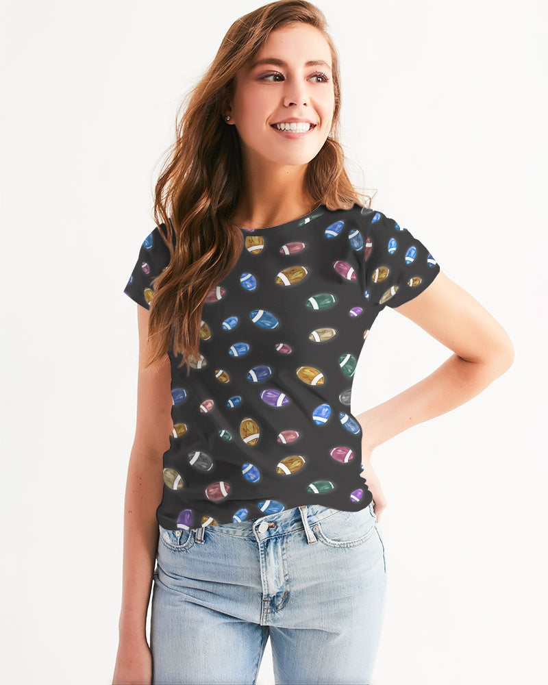 Football Season Gray Women's Tee