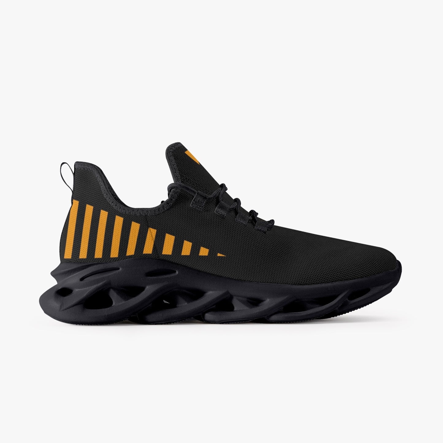 Vluxe Bounce Mesh Knit Sneakers - Black/Orange