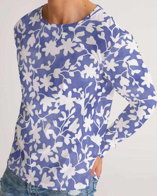 Camo Flower Sky Men's Long Sleeve Tee