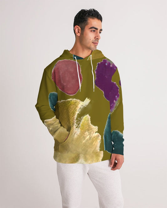 Splash Olive Men's Hoodie| Always Get Lucky