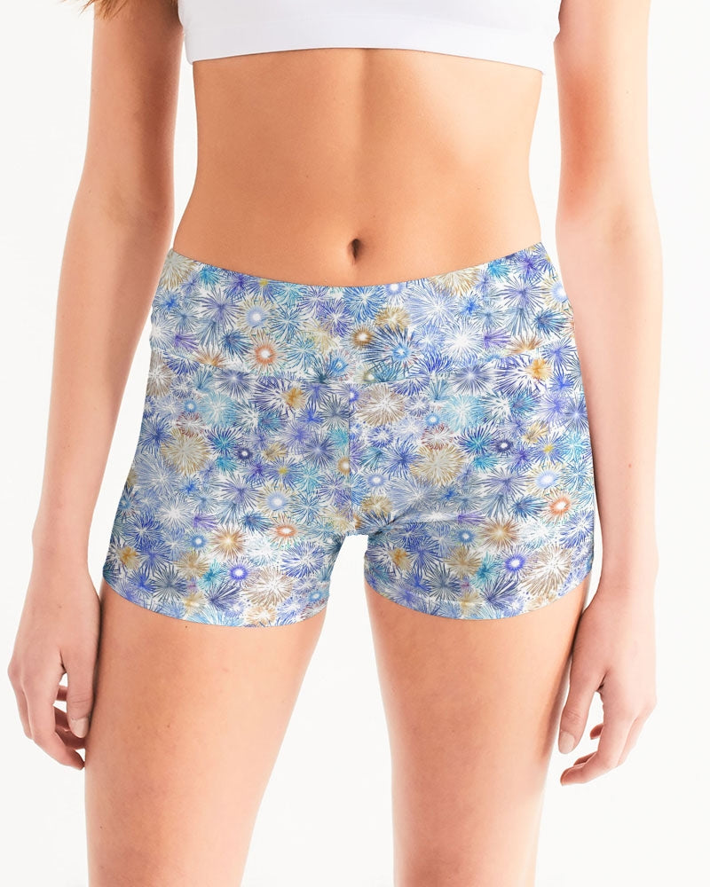 Fireworks Women's Mid-Rise Yoga Shorts | Always Get Lucky