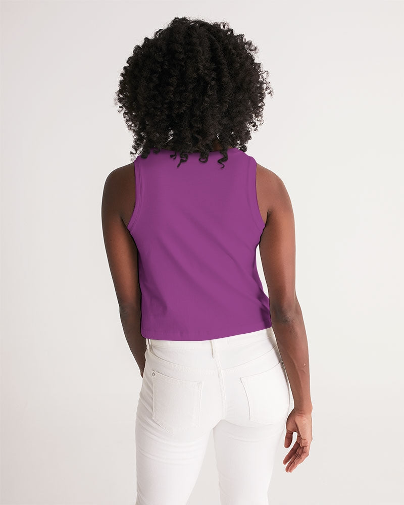Caffeine Queen Purple Women's Cropped Tank