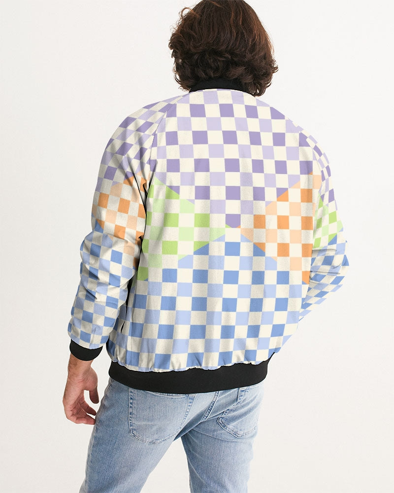 Criss Cross Check Multi Men's Bomber Jacket