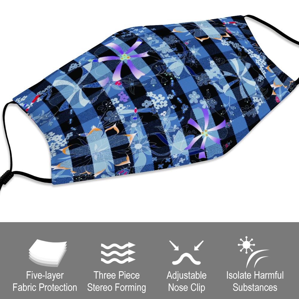 William Blues Face Mask with Filter Element for Adults