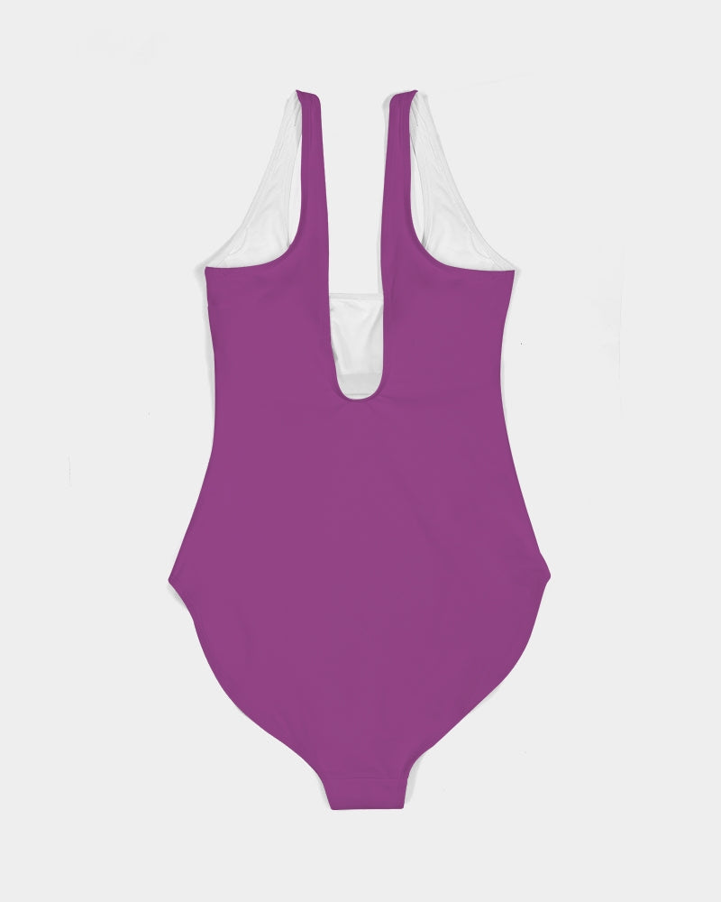 Caffeine Queen Purple Women's One-Piece Swimsuit
