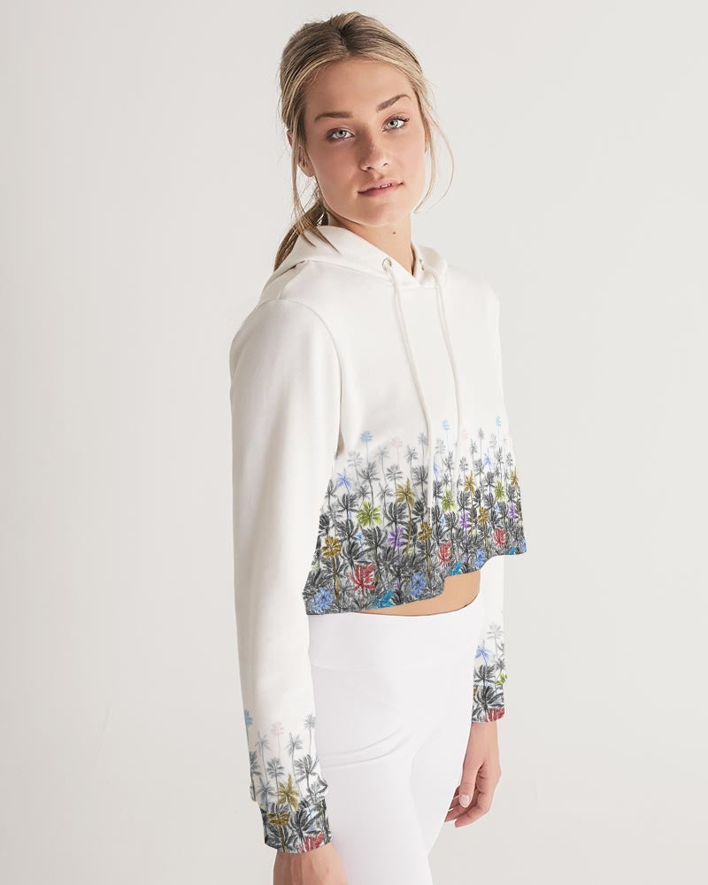 Tropical Winds Women's Cropped Hoodie | Always Get Lucky