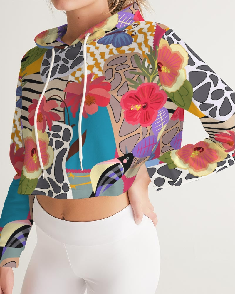Bird of Paradise Women's Cropped Hoodie