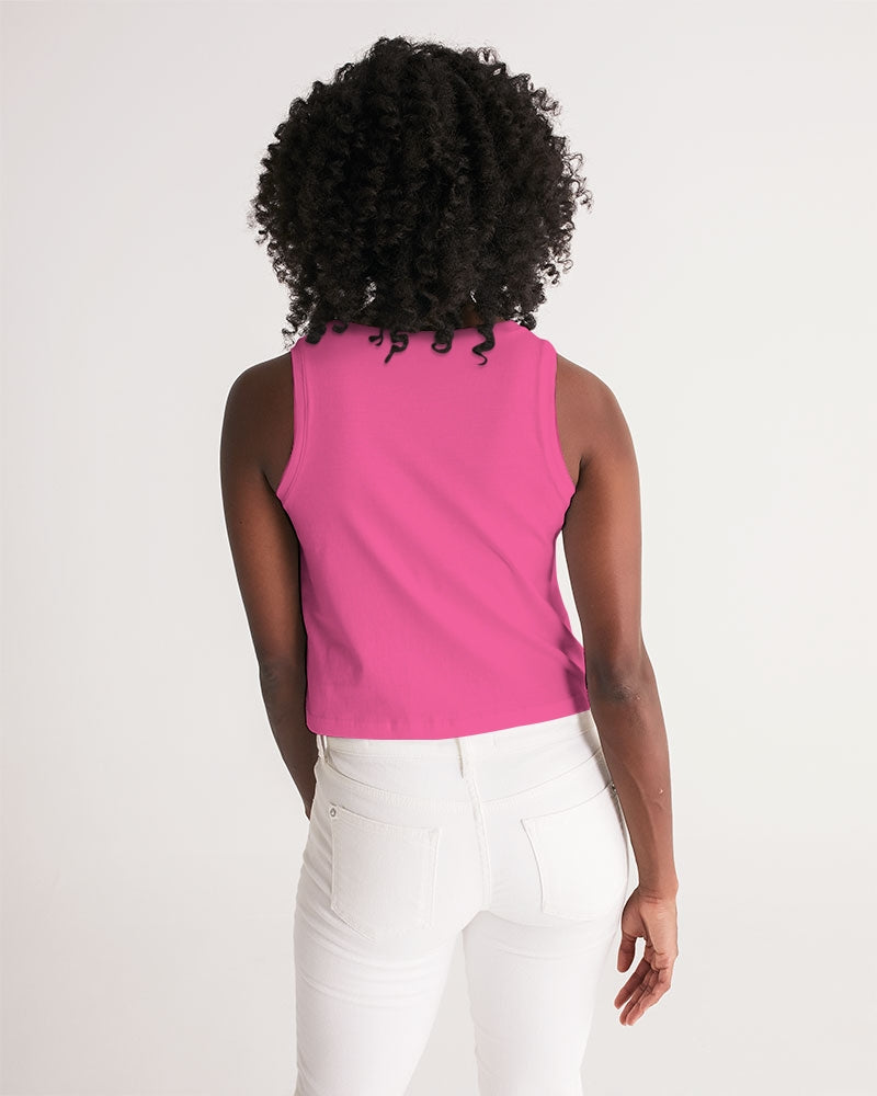 Caffeine Queen Hot Pink Women's Cropped Tank