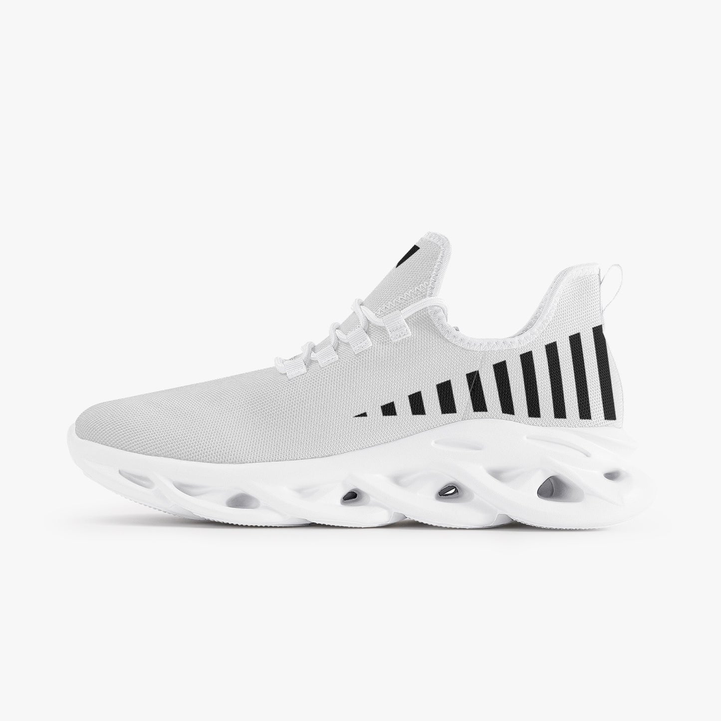 Vluxe Bounce Mesh Knit Sneakers - White/Black