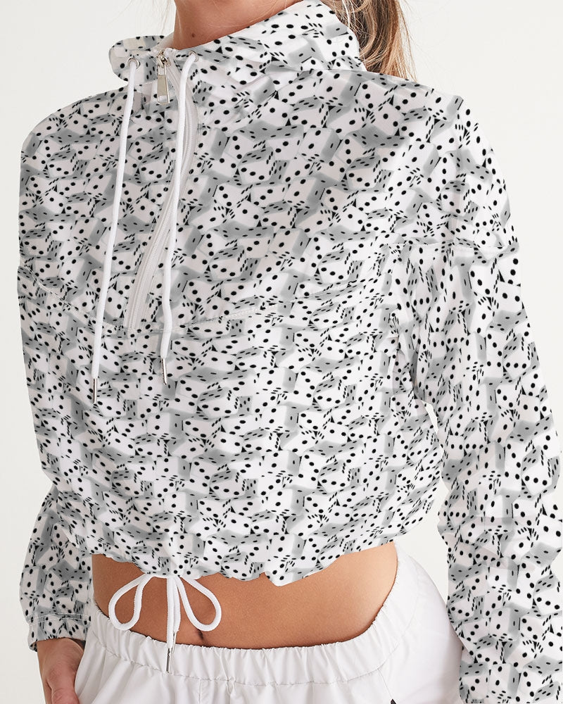 Roll The Dice Women's Cropped Windbreaker | Always Get Lucky