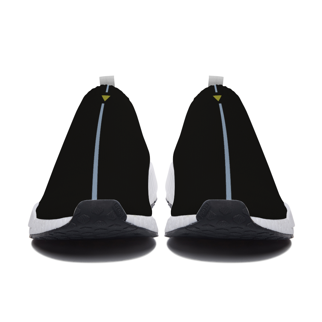Split Black Unisex Slip On Walking Shoes Lightweight Sneakers from Vluxe by Lucky Nahum