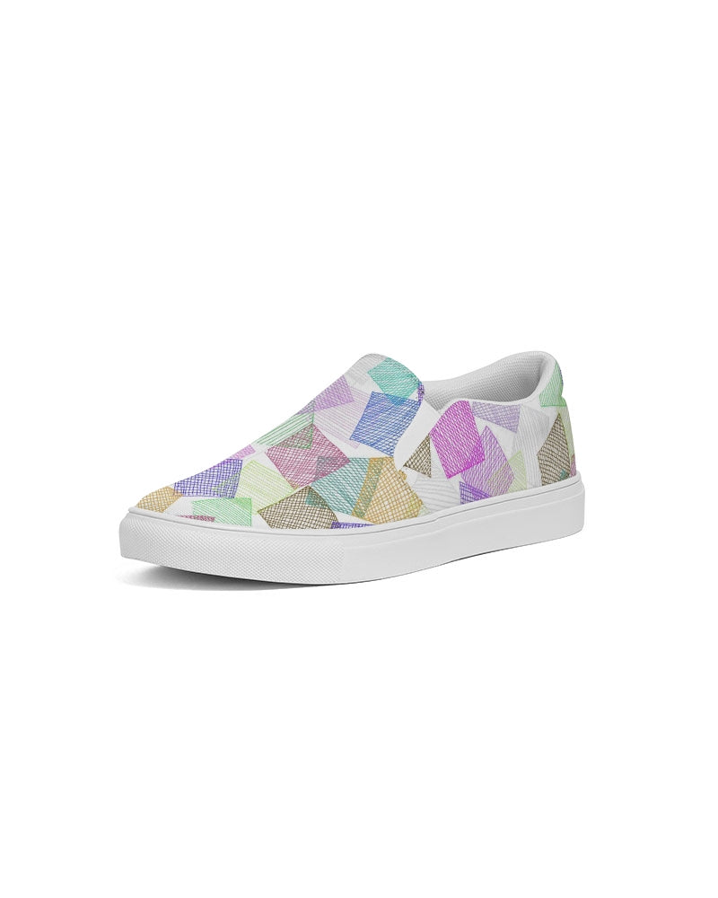 Boxes White Women's Slip-On Canvas Shoe