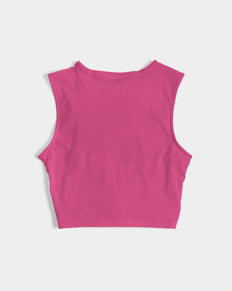 Caffeine Queen Hot Pink Women's Twist-Front Tank