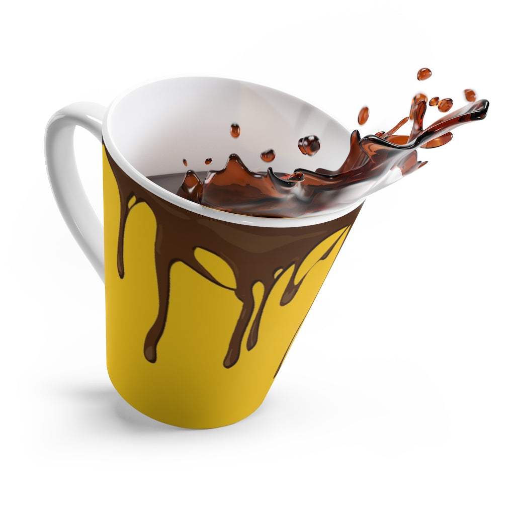 Dripped Yellow Gold Latte Mug from Vluxe by Lucky Nahum