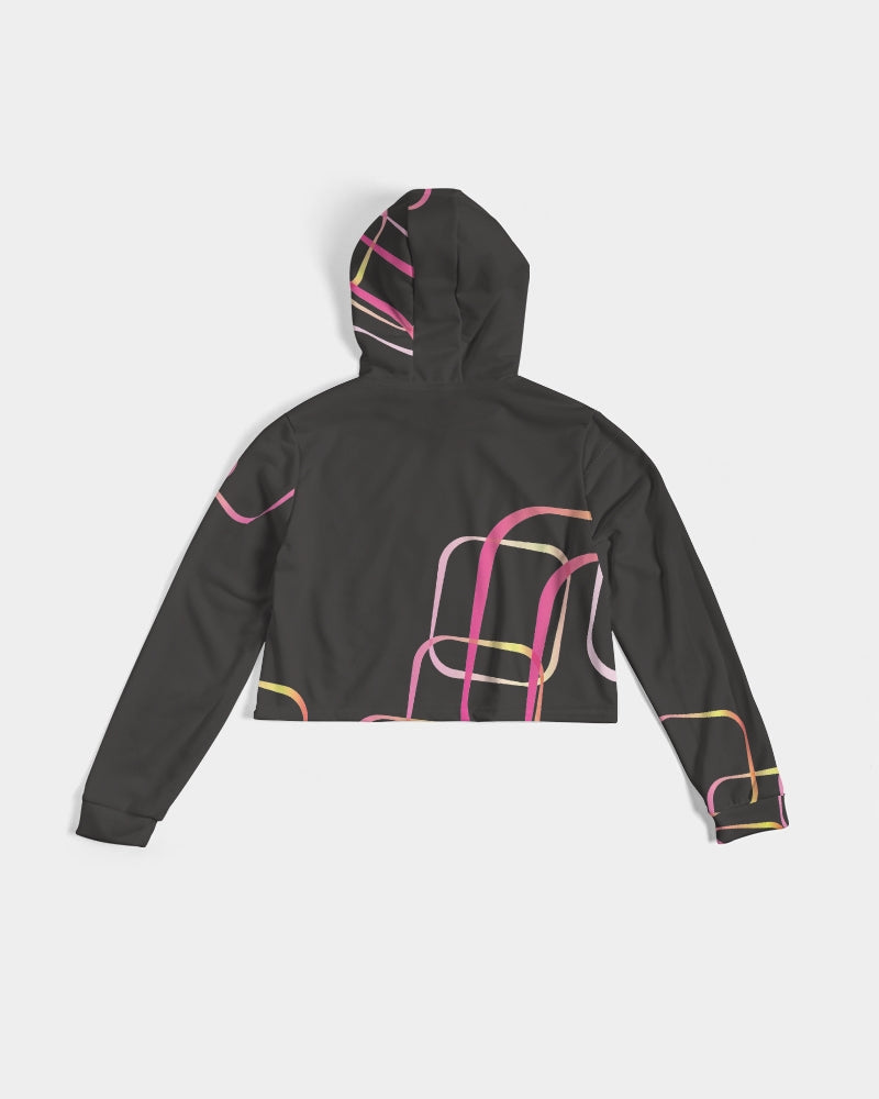 Palm Springs Soft Black Women's Cropped Hoodie