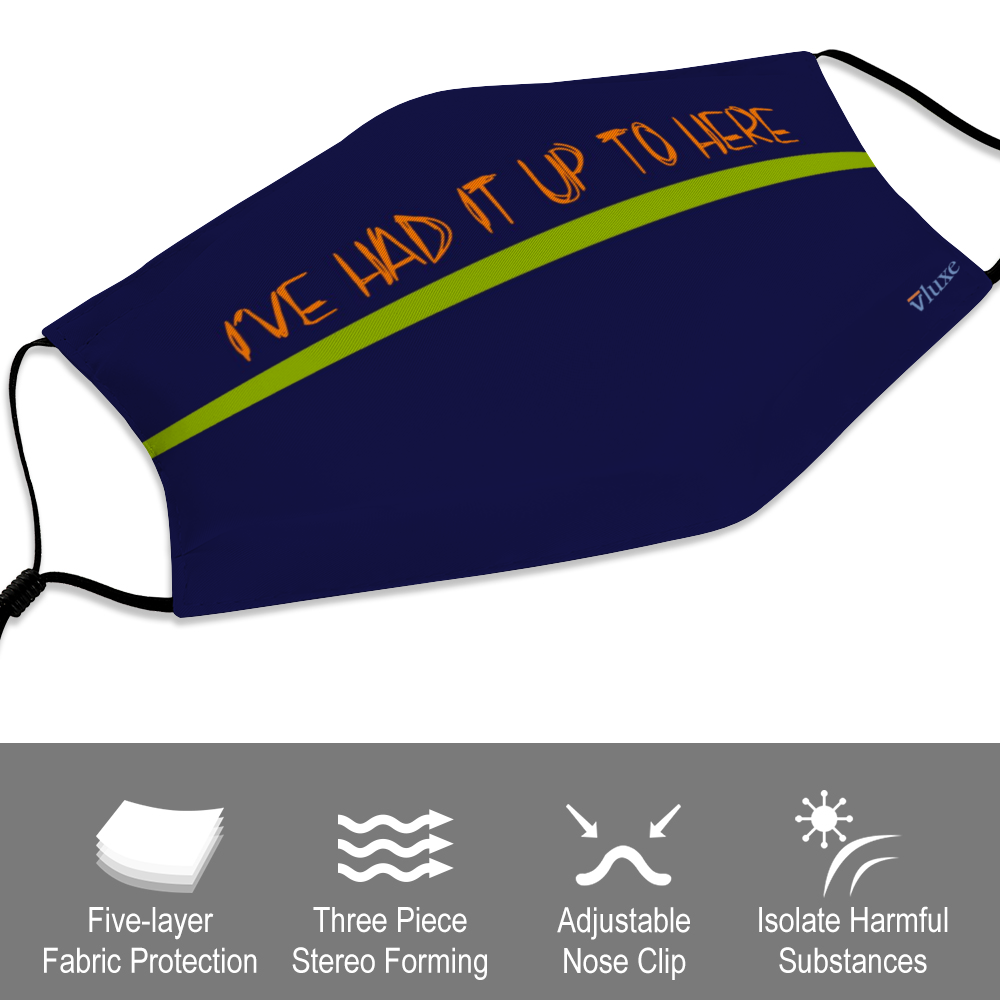 I'VE HAD IT - Navy Face Cover with Filter Element for Adults