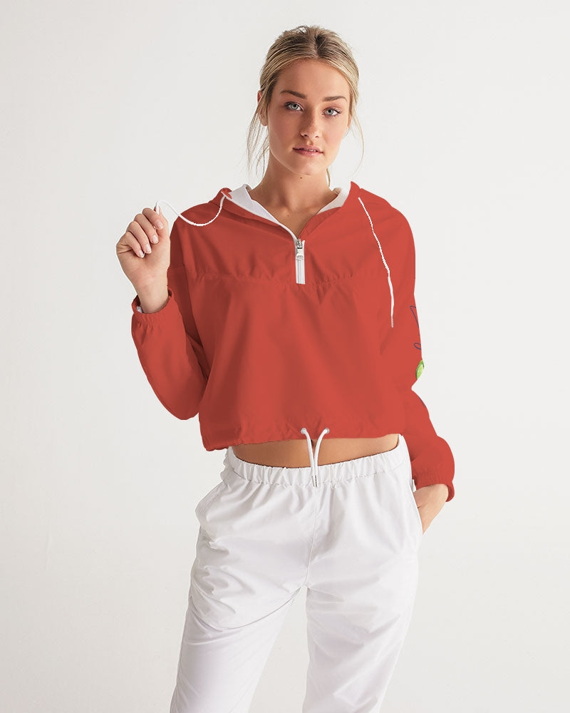 Signature Lucky Lime Paprika Women's Cropped Windbreaker