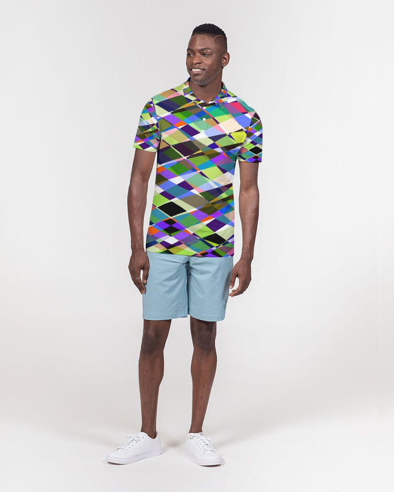 Oslo Multi Color Men's Slim Fit Short Sleeve Polo | Always Get Lucky