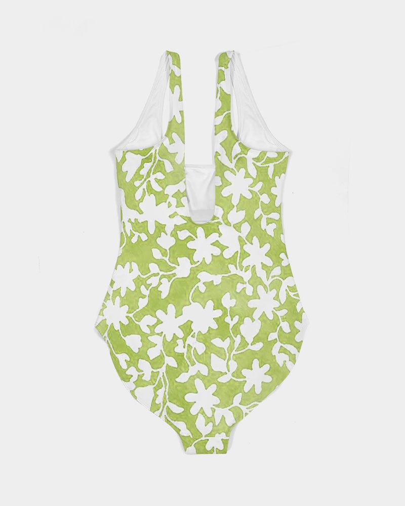 Camo Flower Grass Women's One-Piece Swimsuit