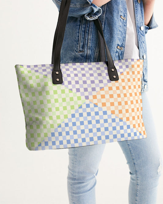 Criss Cross Check Multi Stylish Tote