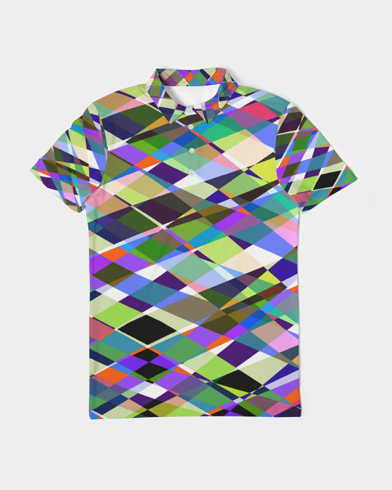 Oslo Multi Color Men's Slim Fit Short Sleeve Polo | Always Get Lucky