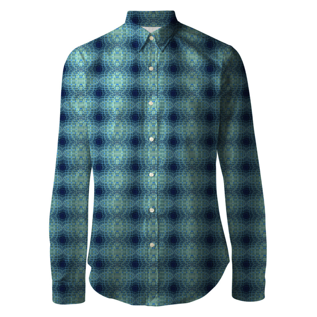 Space Plaid Unisex Long Sleeve Shirt