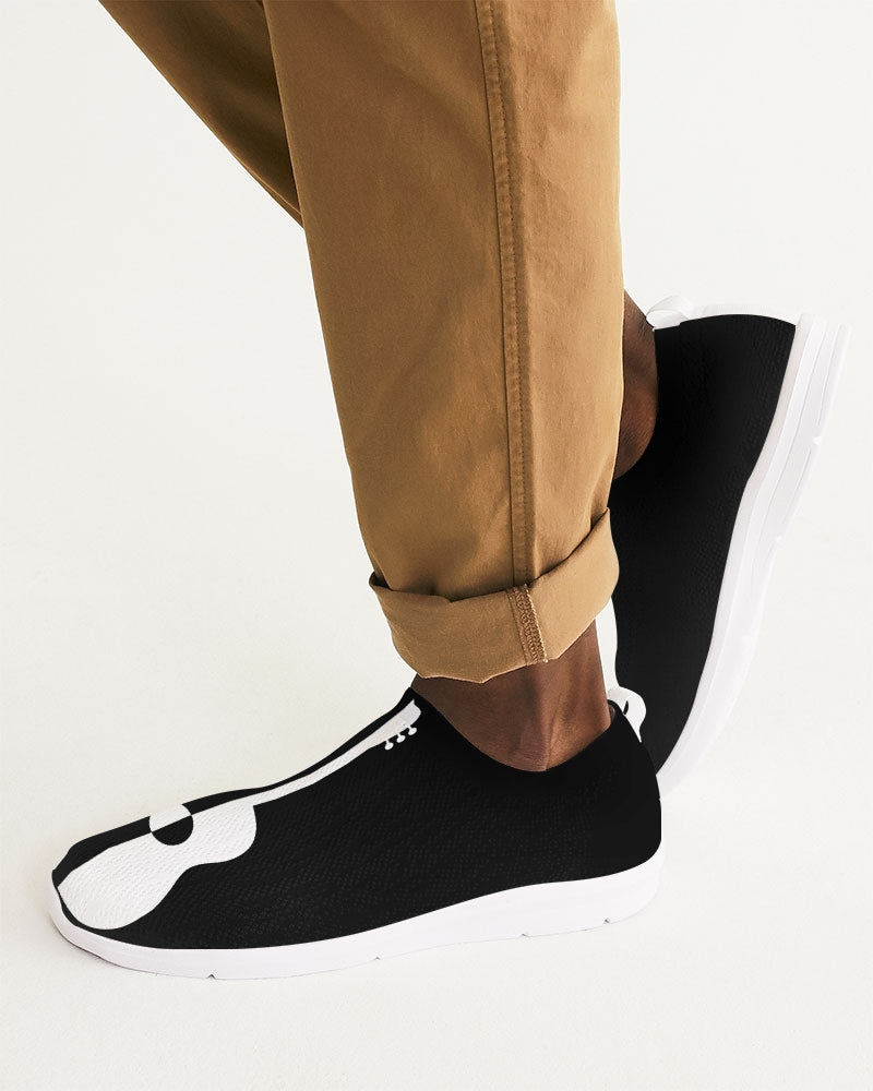 Guitar Style Black Men's Slip-On Flyknit Shoe