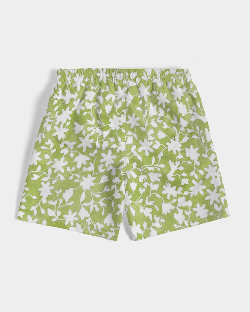 Camo Flower Grass Men's Swim Trunk