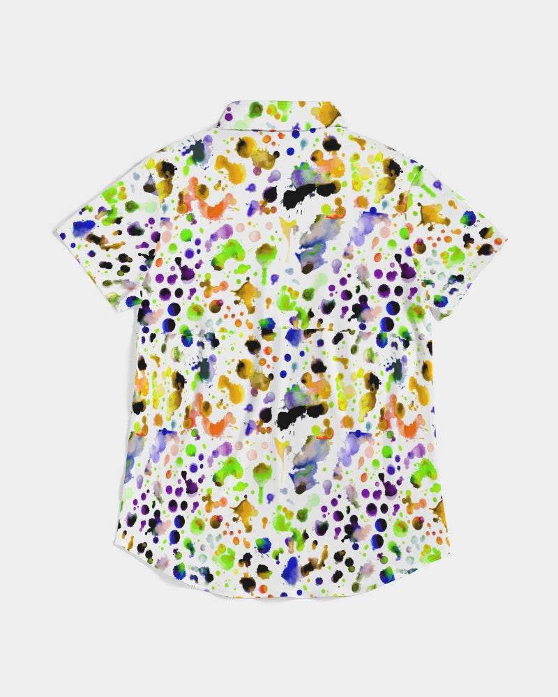 Funky Beast Women's Short Sleeve Button Up | Always Get Lucky