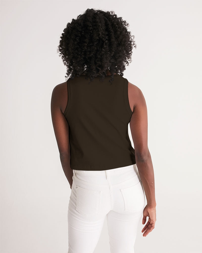 Caffeine Queen Black Women's Cropped Tank