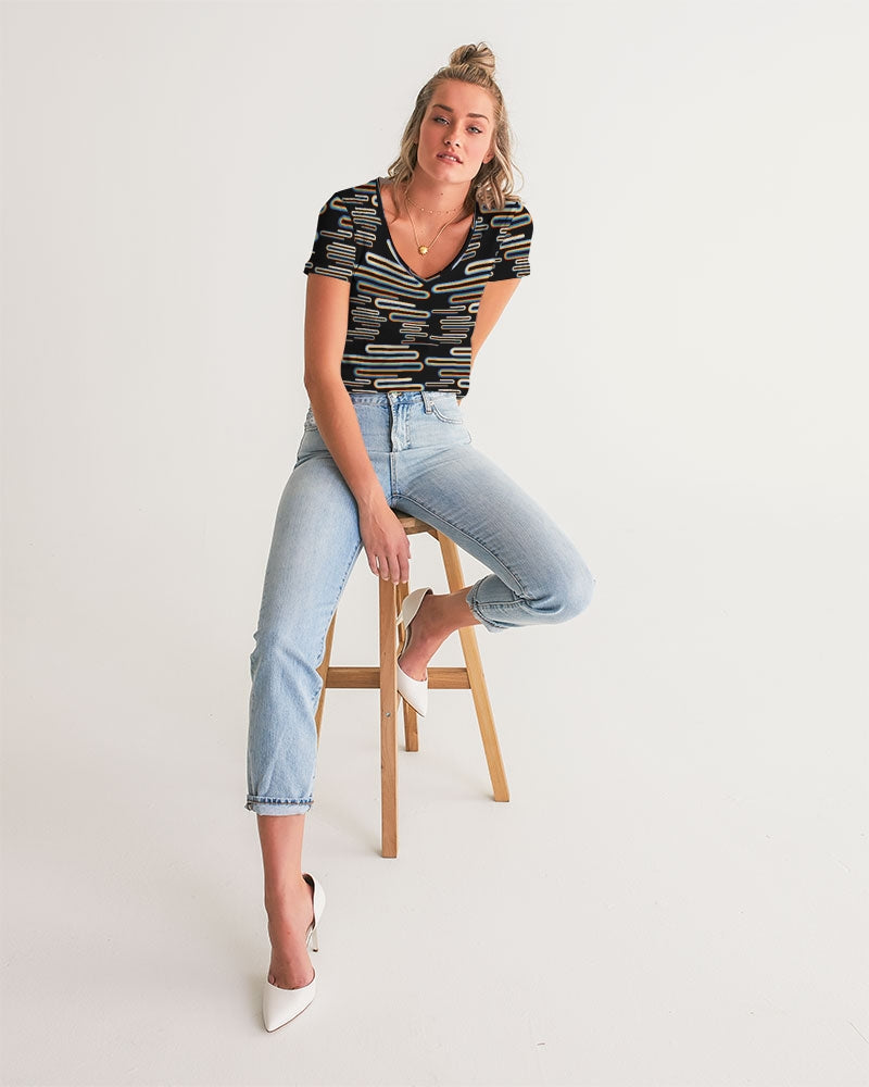 Stefano Women's V-Neck Tee | Always Get Lucky
