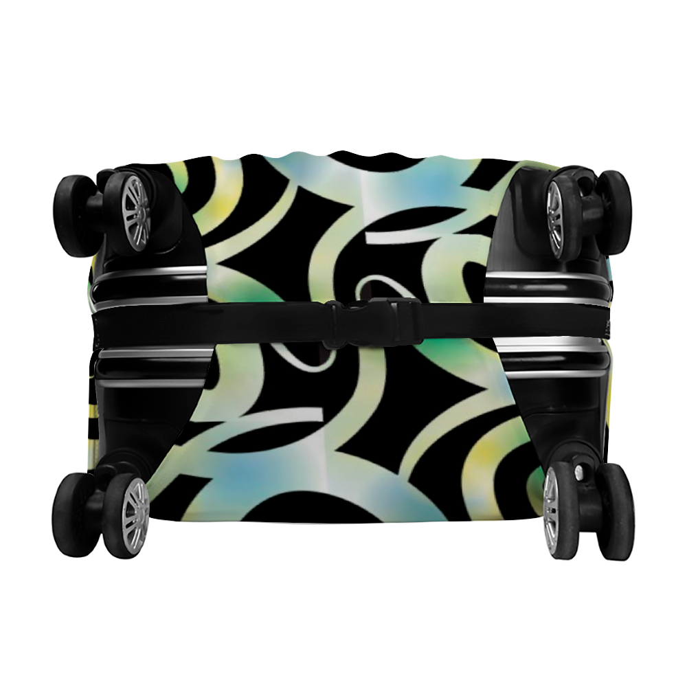 Navy Ribbons Luggage Case Cover