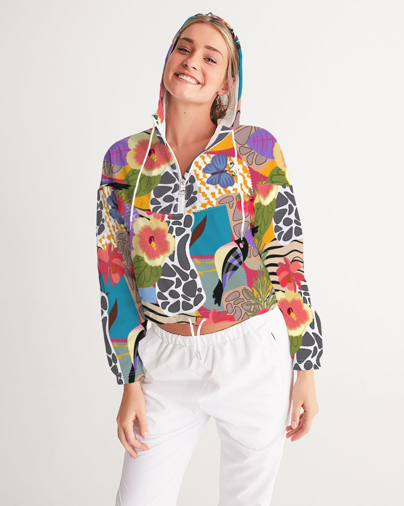 Bird of Paradise Women's Cropped Windbreaker